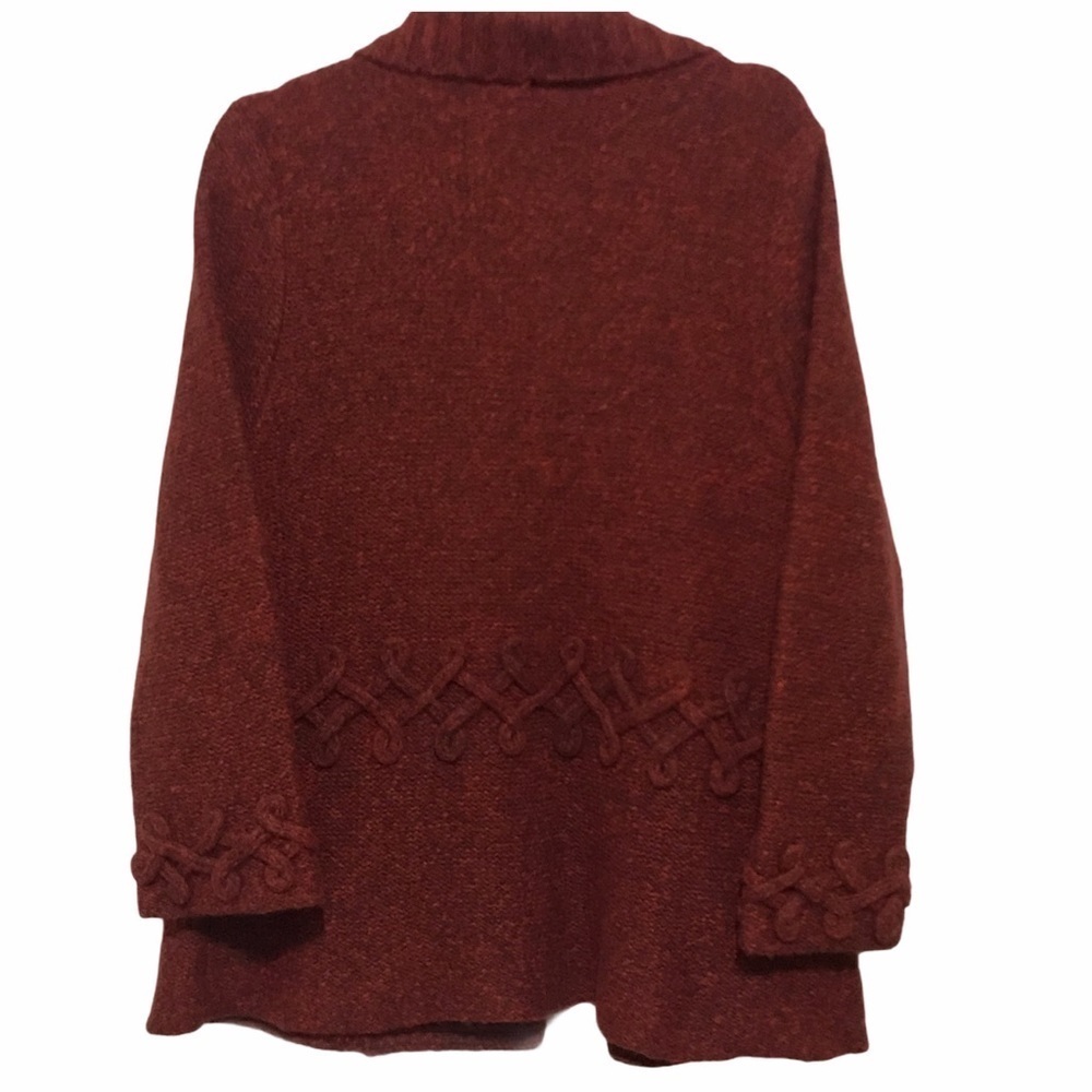 Pendleton Knit One Button Maroon Cardigan - Picture 10 of 11